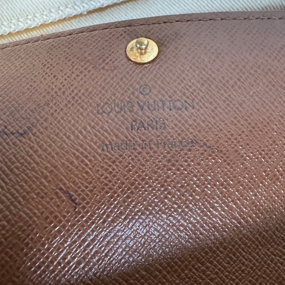 Louis Vuitton Sarah Monogram Canvas Vintage Long Wallet Brown Gold - Picture 7 of 10